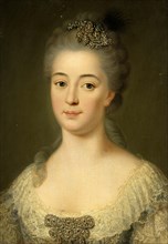 Portrait of Marie Friederike Caroline von Geispigheim, c. 1750, Historic, digitally restored