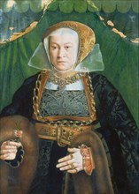 Portrait of Sibylla Kessel, painting by Bartholomv§use Bruyn the Elder, Historical, digitally