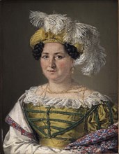 Portrait of Colonel Pauline Hagen, Colonel Pauline Hagen, 1825, painting by C.A. Jensen, Historic,