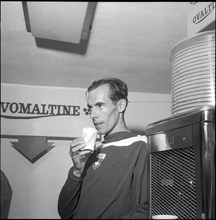 Rome 1960: Florian Albert with Ovomaltine.