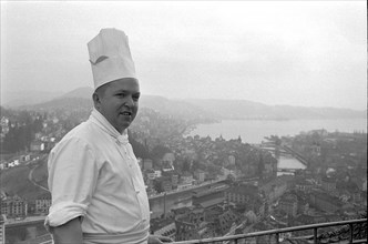 Lucerne, Josef Hv§fliger, Chef in the Hotel Chv¢teau Gvºtsch; 1967.