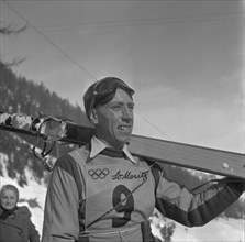 Olympic Games St. Moritz 1948: winner Henri Oreiller.