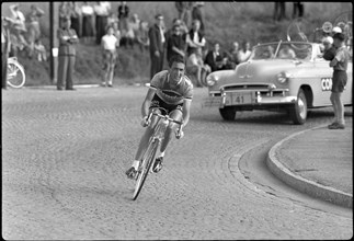 Carlo Clerici, racing cyclist, around 1954.