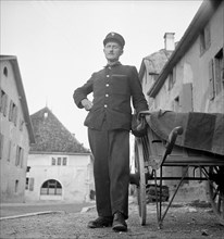 Armand Gillv©ron, postman, 1945.