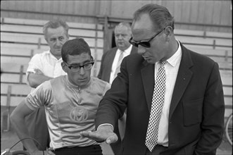 Hugo Koblet coaching young cycle racers 1962.