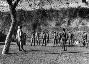 Training of Swiss Guards around 1943.