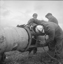 St. Margrethen, central european pipeline under construction;; 1961.