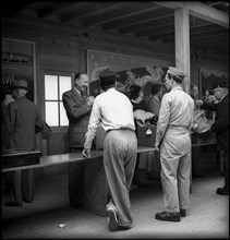 General Pierre König, Geneva Cointrin airport, 1949