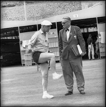 Olympic Games Rome 1960: Rowing coach Scherer and ATP Chief Pfister.