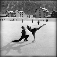 Frances Defoe and Norris Bowden in Davos 1953.