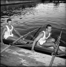 Olympic Games Rome 1960: The double two Larcher-Hürlimann.