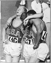 Rome 1960: final 400m hurdles; 2 Cushman, 1 Davis, 3 Howard.