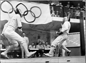 Olympic Games Rome 1960: Olympic champion Karpati vs. Tischler.