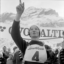 Skier Liselotte Michel, around 1958.