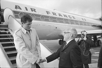 Arrival of Edward Kennedy in Geneva, 1965.