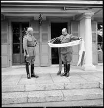 General Henri Guisan celebrating his 70th birthday; 1944.