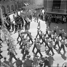 Demonstration of textile workers; 1952.