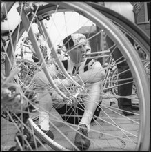 Kurt Gimmi in Pau before start of the 10th. stage of TdF 1963.