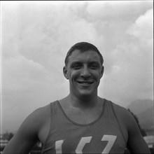 Shotputter Bruno Graf around 1960.