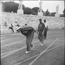 Wilma Rudolph mit Strohhut, Panamahut.