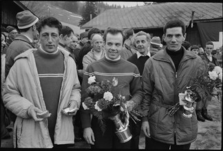 Presentation ceremony of the 40th Swiss Championship: Denis Mast, 1966.