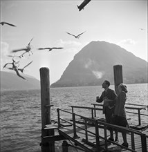 Honeymoon of Prince Franz Josef and Gina of Liechtenstein in Lugano, 1943