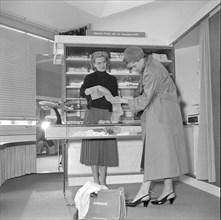 Dress boutique at airport Zurich-Kloten around 1956.