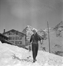 Prince Bernhard in the Bernese Oberland, 1946.