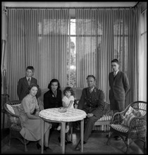 King Leopold of Belgium with his family in Switzerland, 1945.