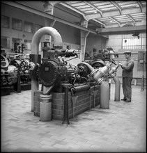 Detail district heating for buildings of ETH Zurich around 1960.