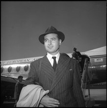 Arrival of Prince Alexander of Yugoslavia in Geneva, 1954.