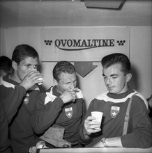 Rome 1960: Schaufelberger, Laeng, Schnellmann with Ovomaltine.