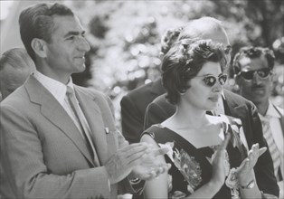 Reza Pahlavi and Soraya in Switzerland, 1957.