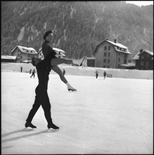 Frances Defoe and Norris Bowden in Davos 1953.