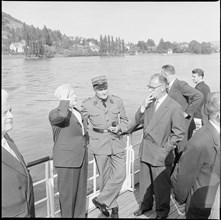 Heinrich Lübke in Switzerland 1961: visiting Schaffhausen.