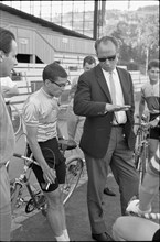 Hugo Koblet coaching young cycle racers 1962.