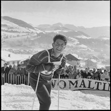 Racing skier Adolf Mathis, 1961.