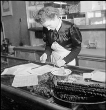 Shopping, coupons, around 1945.