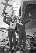 Skiing WC Val Gardena 1970: Annemarie Prv?ll and Annerv?sli Zryd.