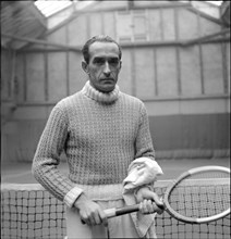 Henri Cochet, Tennis-Champion, Geneva 1945.