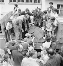 Donation fo clothes for Pestalozzi Children's Village 1949.