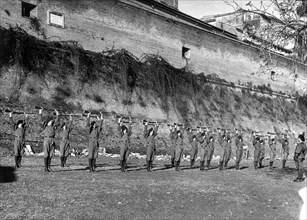 Training of Swiss Guards around 1943.