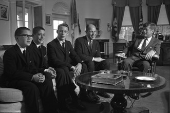 John F. Kennedy receives Ambassador W. T. Davis jr. 1963.