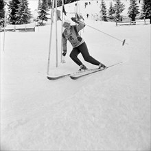 Michèle Cantova, skier at race.