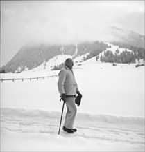 Field Marshal Montgomery going for a walk, 1946.