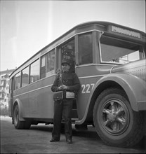 Ticket collector Gerhard Boesch 1948