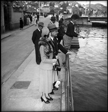 Thomas E. Dewey and his wife in Lucerne, 1949.