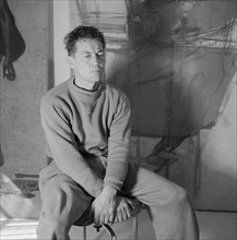 Hans Erni in his studio ca. 1955.