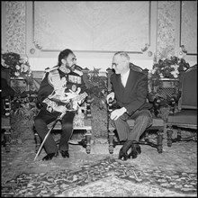 Emperor Haile Selassie with Federal President Rodolphe Rubattel, Berne 1954.