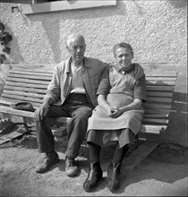 Married couple Gräser-Knecht, diamond wedding in Frauenfeld 1945.